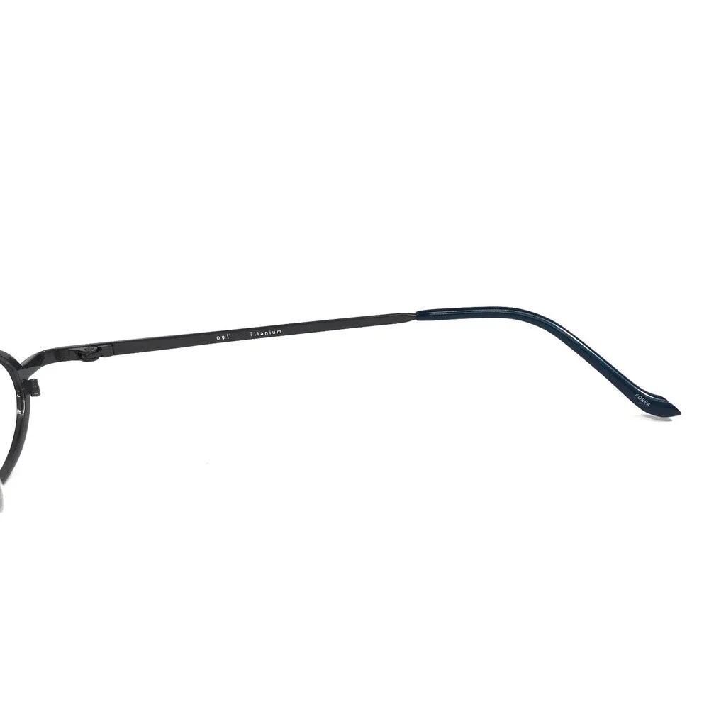 ogi Eyeglasses Frames 5002 COL. 73 Navy Blue Oval Full Rim Titanium 40-20-140